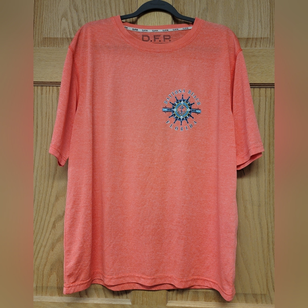 Dry Fit Performance Mens Size XL Daytona Beach Florida Graphic Tee Neon T Shirt